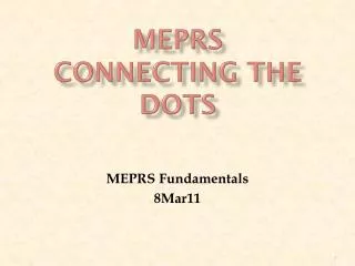 MEPRS Connecting the Dots