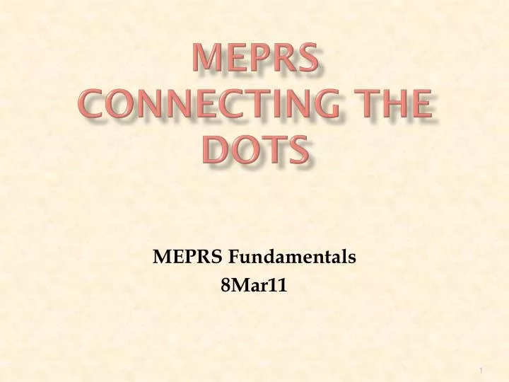 meprs connecting the dots