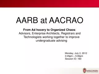 AARB at AACRAO