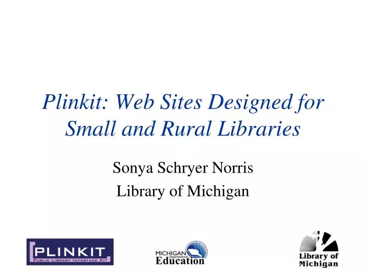 plinkit web sites designed for small and rural libraries