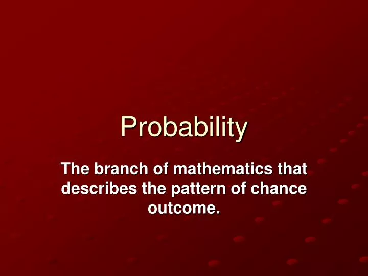 probability