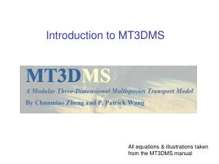 Introduction to MT3DMS
