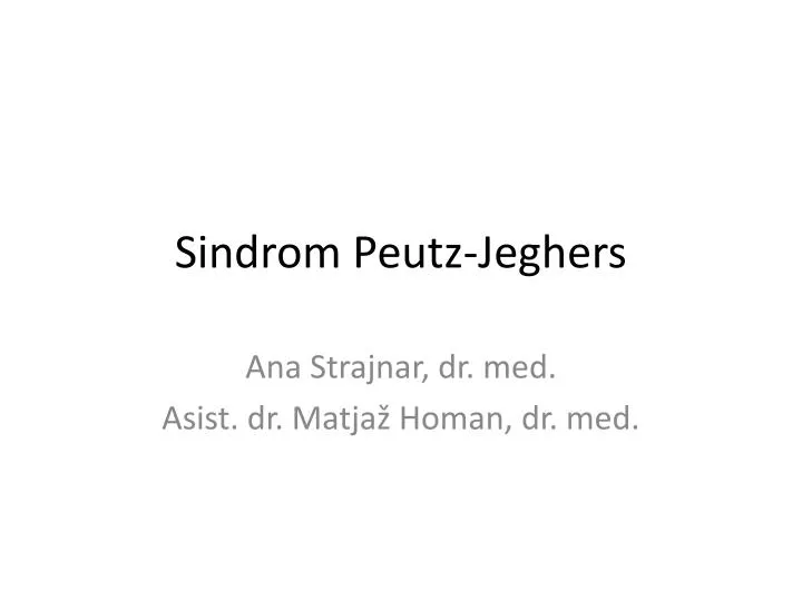 sindrom peutz jeghers
