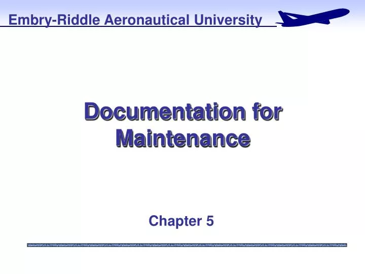 documentation for maintenance