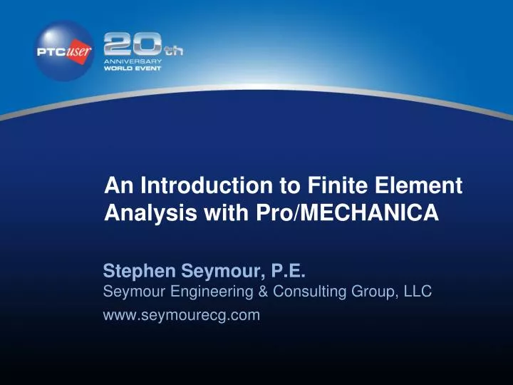 an introduction to finite element analysis with pro mechanica
