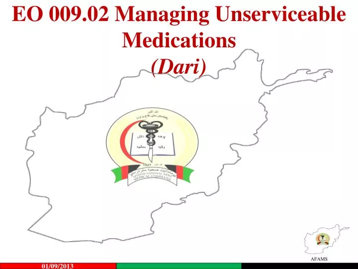 eo 009 02 managing unserviceable medications dari