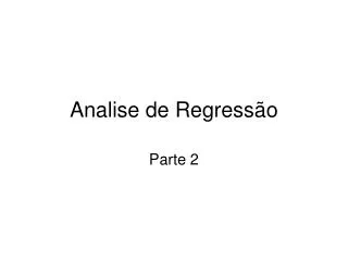 analise de regress o