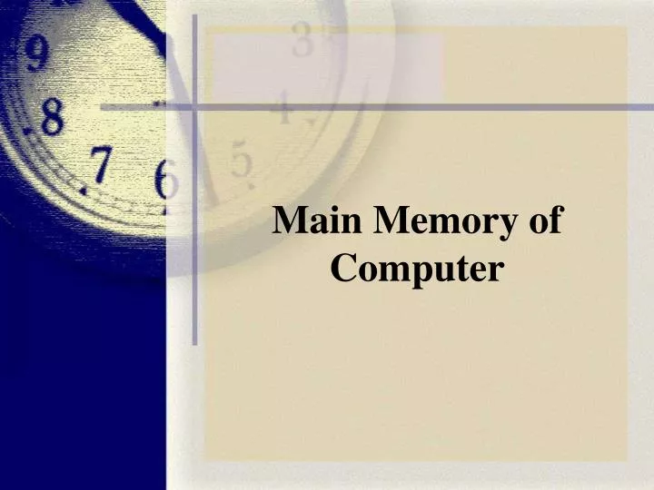 main memory of computer