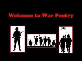 Welcome to War Poetry