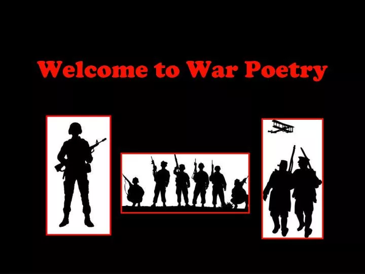 welcome to war poetry
