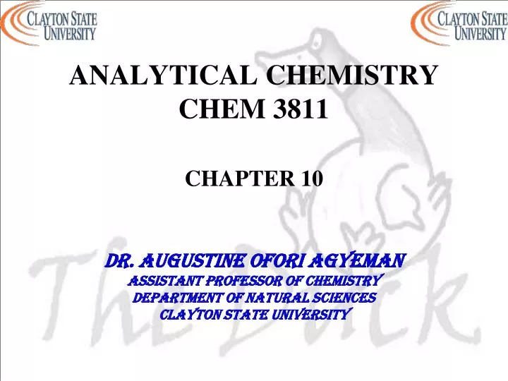 analytical chemistry chem 3811 chapter 10