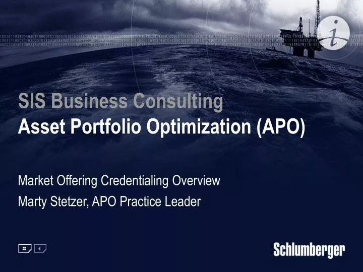 sis business consulting asset portfolio optimization apo