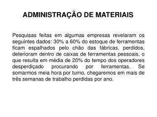 administra o de materiais