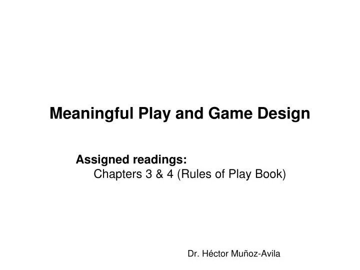 meaningful play and game design