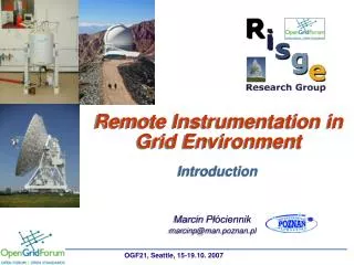 Remote Instrumentation in Grid Environment