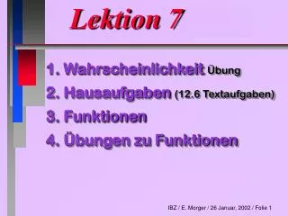 lektion 7