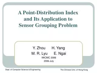 A Point-Distribution Index and Its Application to Sensor Grouping Problem