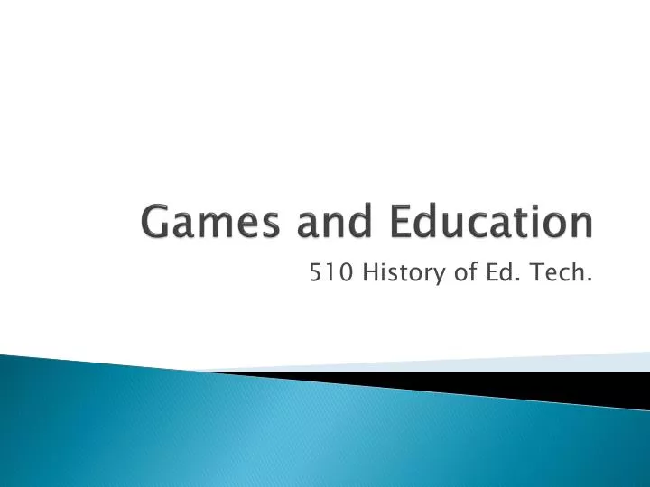games and education