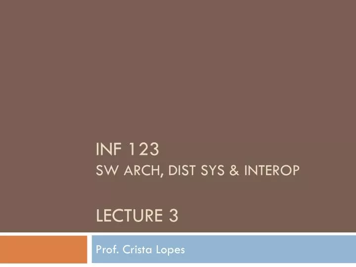 inf 123 sw arch dist sys interop lecture 3