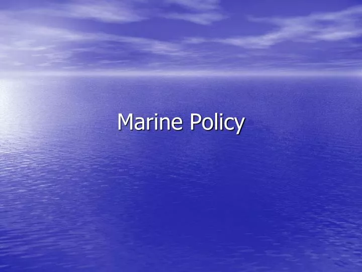 marine policy