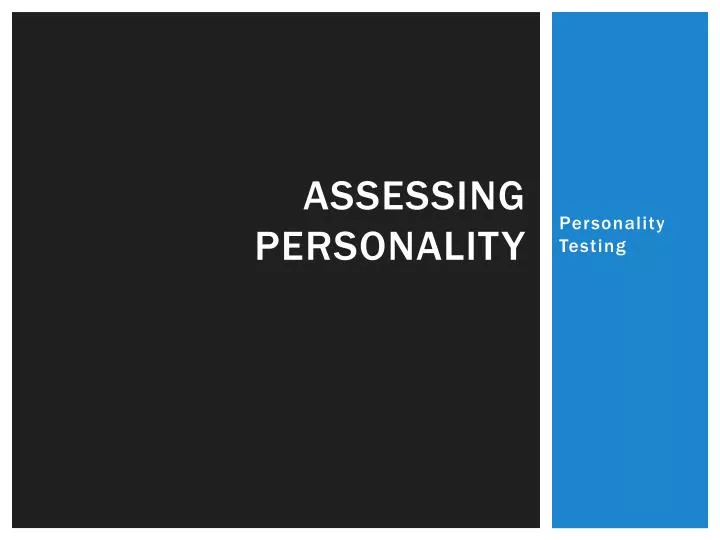 assessing personality
