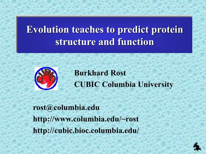evolution teaches to predict protein structure and function