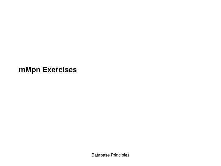 mmpn exercises