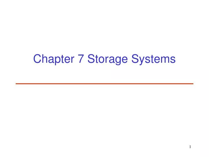 chapter 7 storage systems