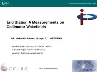 End Station A Measurements on Collimator Wakefields