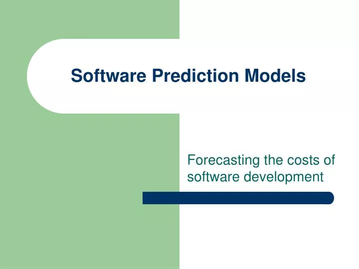 software prediction models