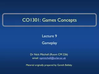 CO1301: Games Concepts