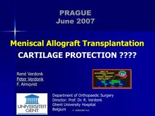 Meniscal Allograft Transplantation