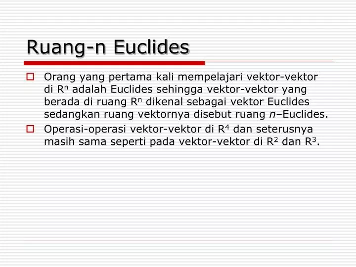 ruang n euclides