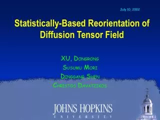 Statistically-Based Reorientation of Diffusion Tensor Field