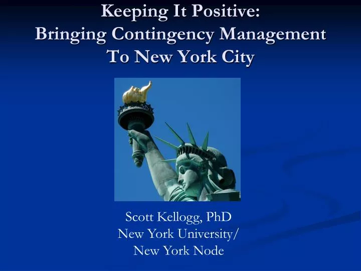 keeping it positive bringing contingency management to new york city