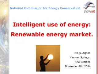 Intelligent use of energy: Renewable energy market.
