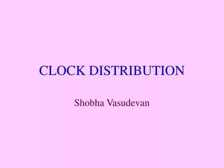clock distribution