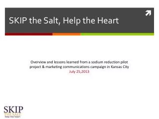 SKIP the Salt, Help the Heart