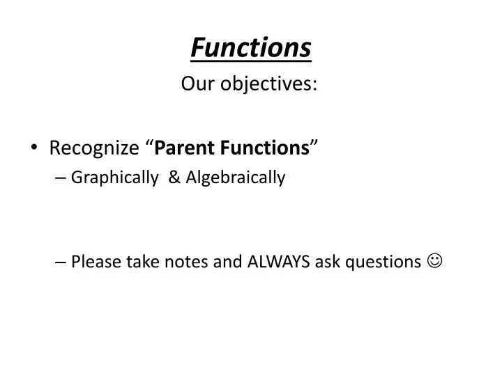 functions