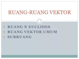 ruang ruang vektor