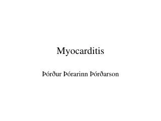 myocarditis