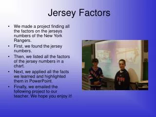 Jersey Factors