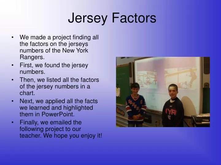 jersey factors