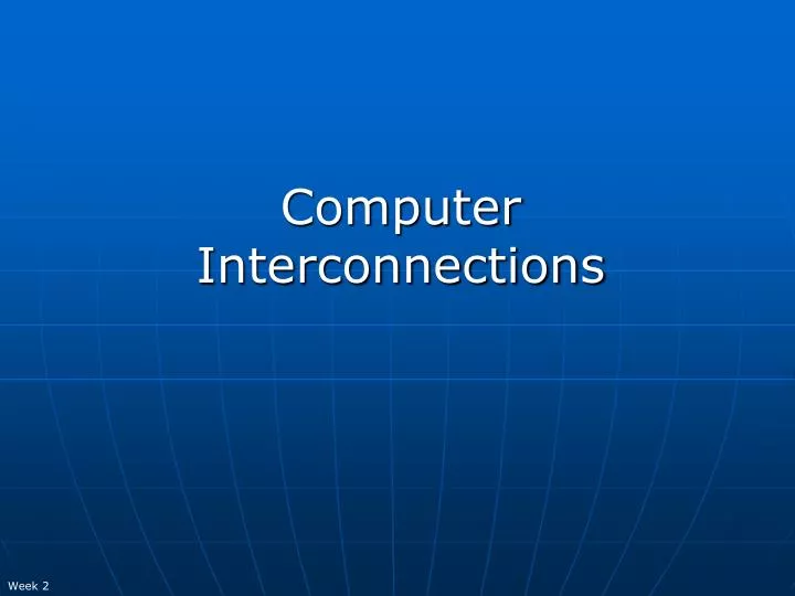 computer interconnections