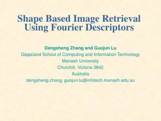 Shape Based Image Retrieval Using Fourier Descriptors