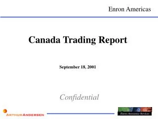 Canada Trading Report September 18, 2001
