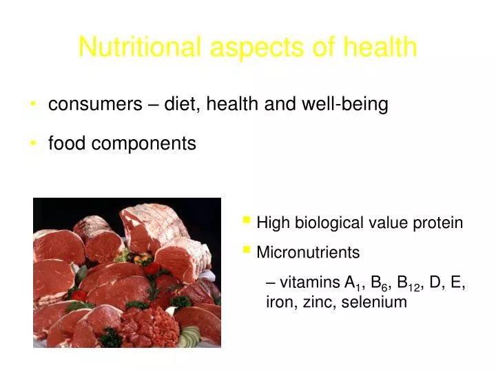 nutritional aspects of health