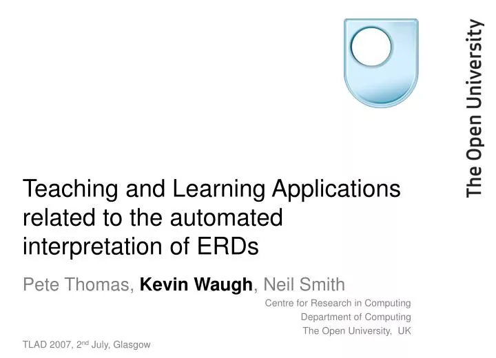 teaching and learning applications related to the automated interpretation of erds