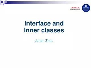 Interface and Inner classes