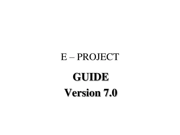 e project